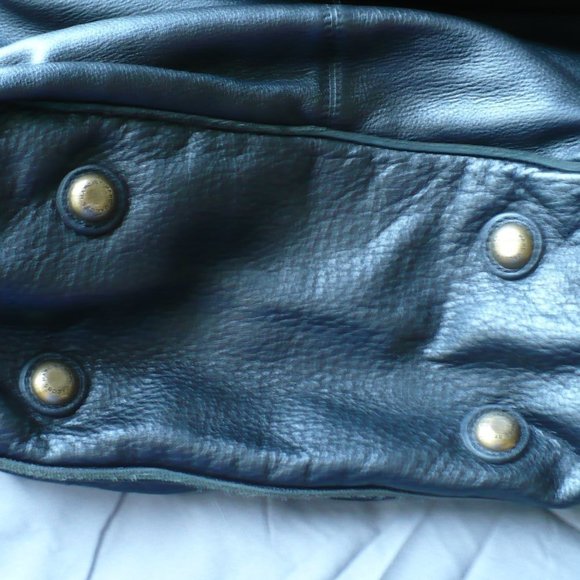 ❤️ MARC JACOBS Vintage Black Pebbled Leather Bag Handbag Shoulder - Picture 4 of 9